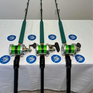 3 Shimano Talica 25II 2 speed reels and rods